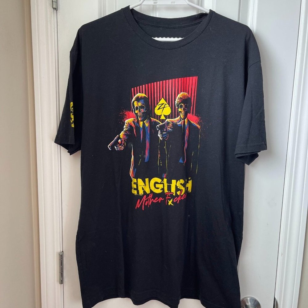 Zero Foxtrot T-shirt 2XL Black Print Pulp Fiction John Travolta Samuel Jackson